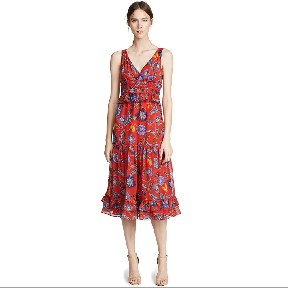 Rebecca Minkoff Red Floral Lucy Dress sz 2 EUC - Picture 6 of 16